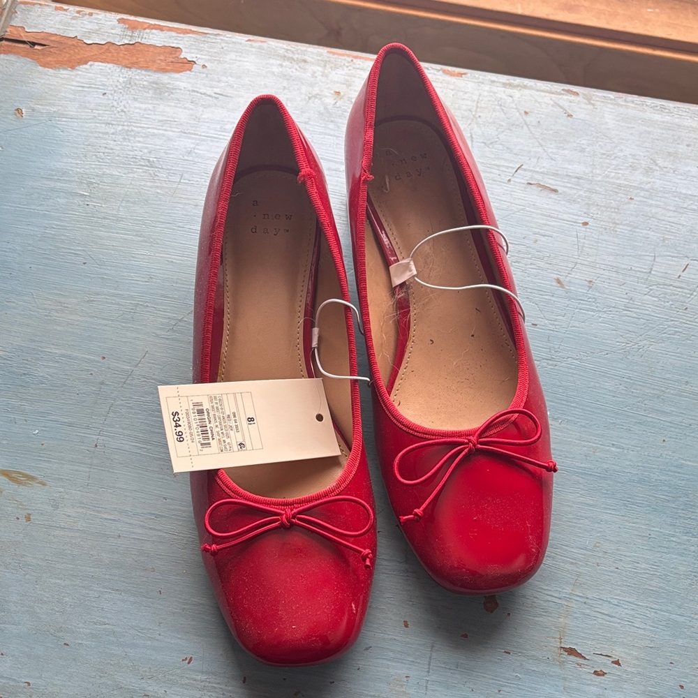 A New Day Women's Vibrant Red Flats